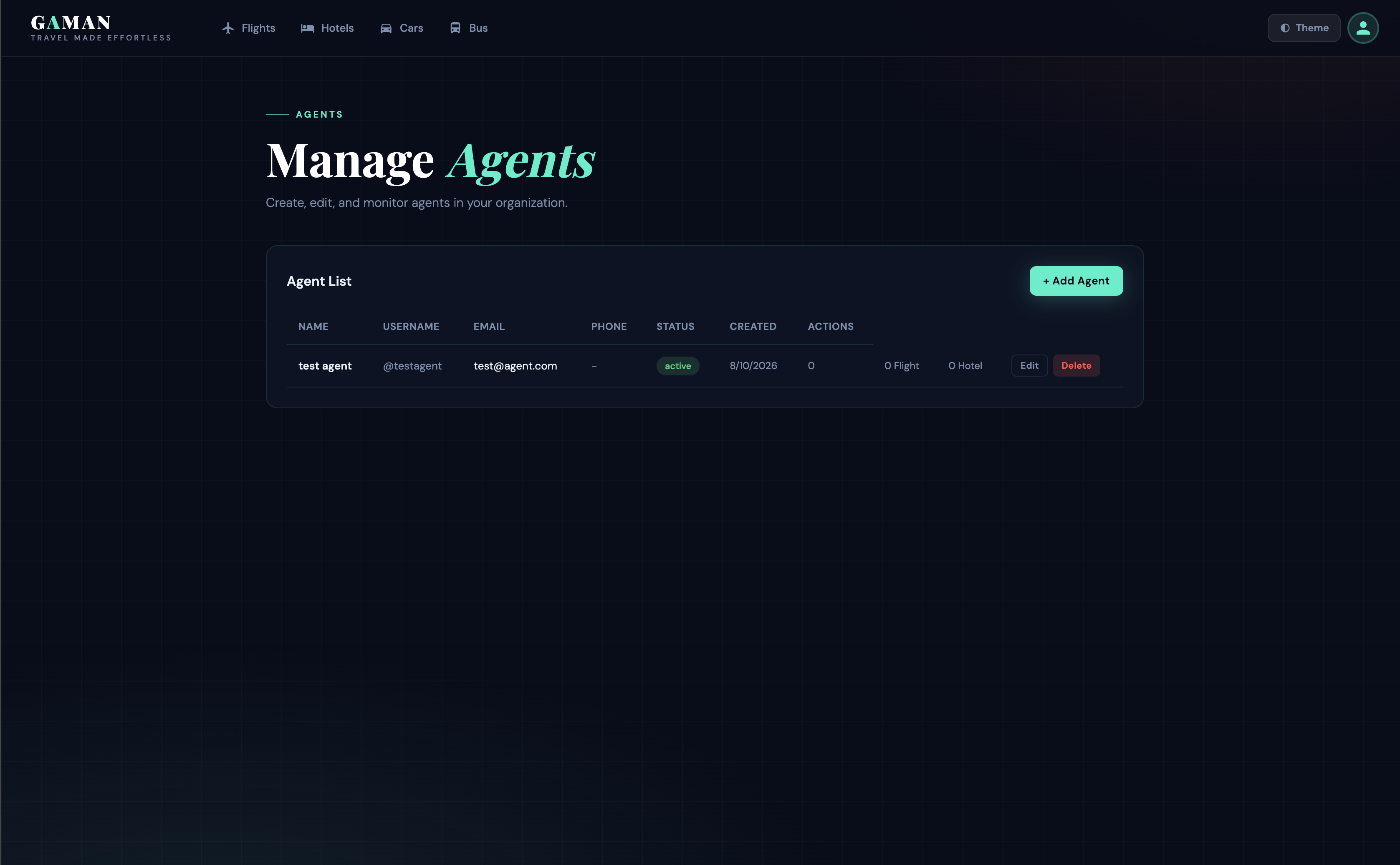 Agent management